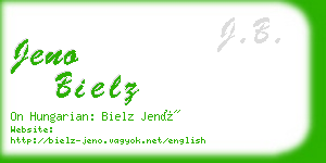 jeno bielz business card